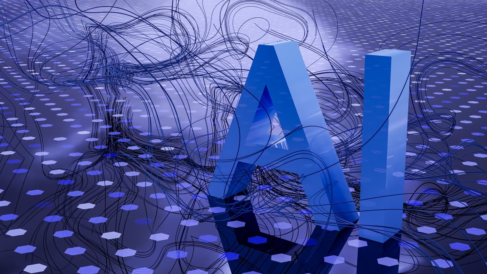 Soft abstract rendering of an AI agent concept on a clean background