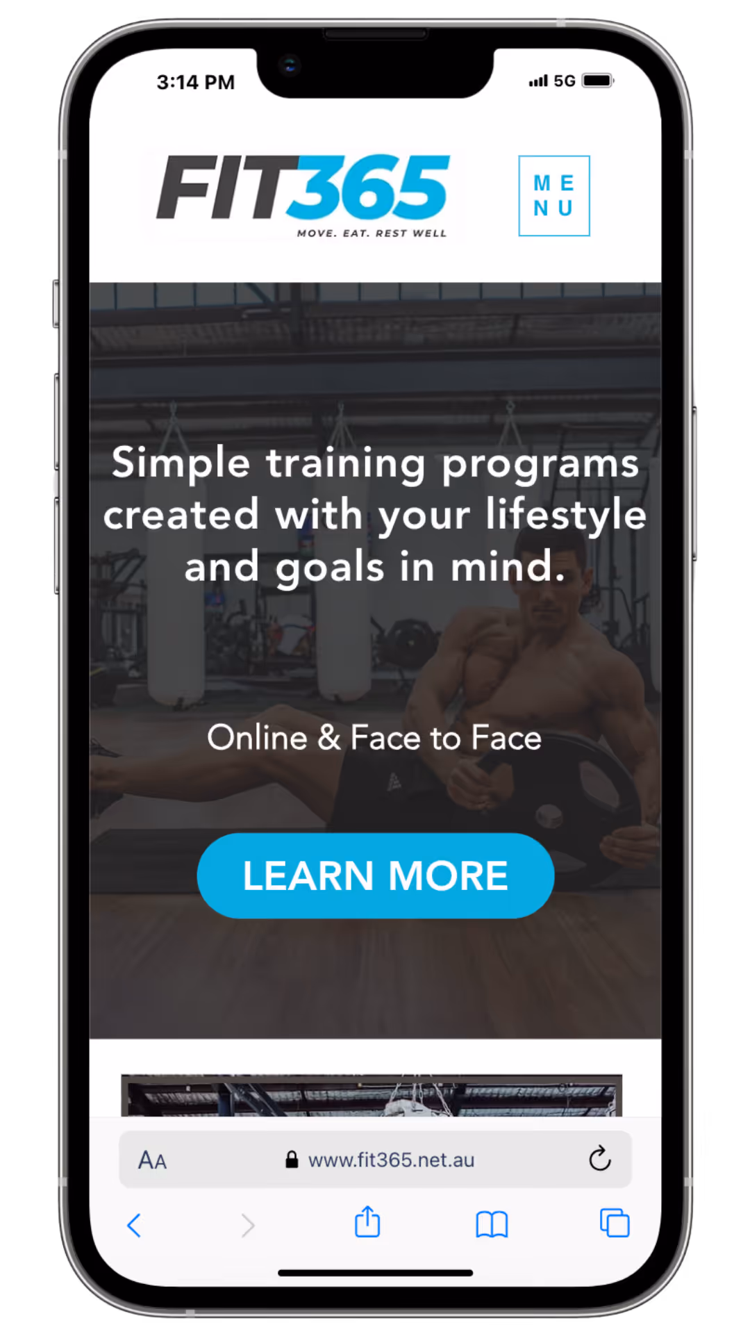 Fit 365 mobile website