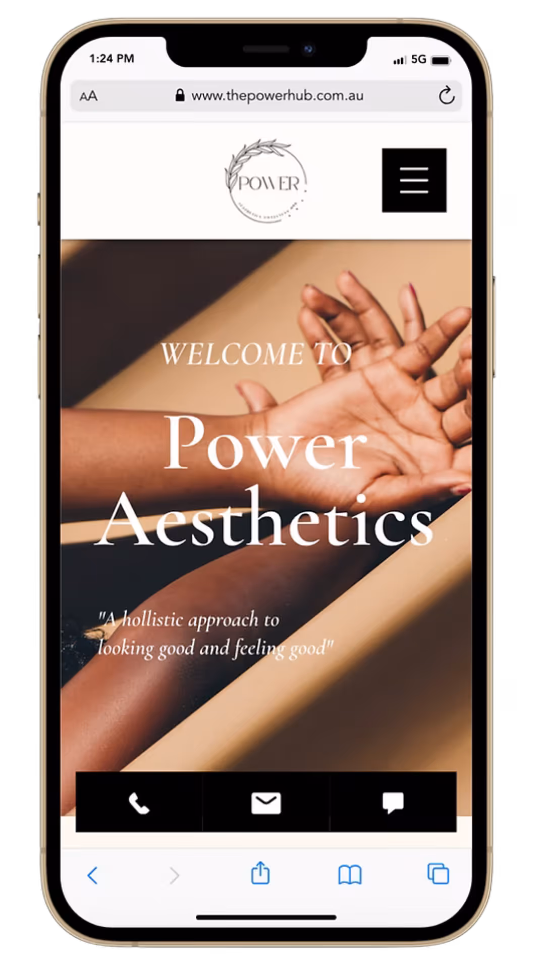 Power Aesthetics mobile website