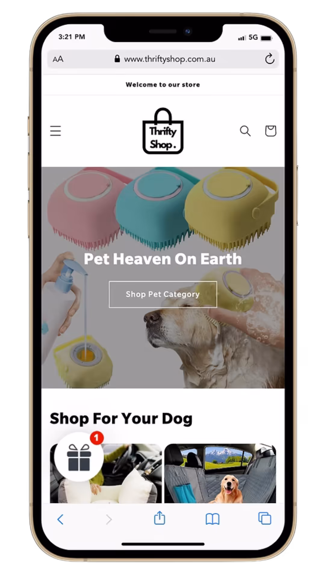 Thrifty Shop mobile website