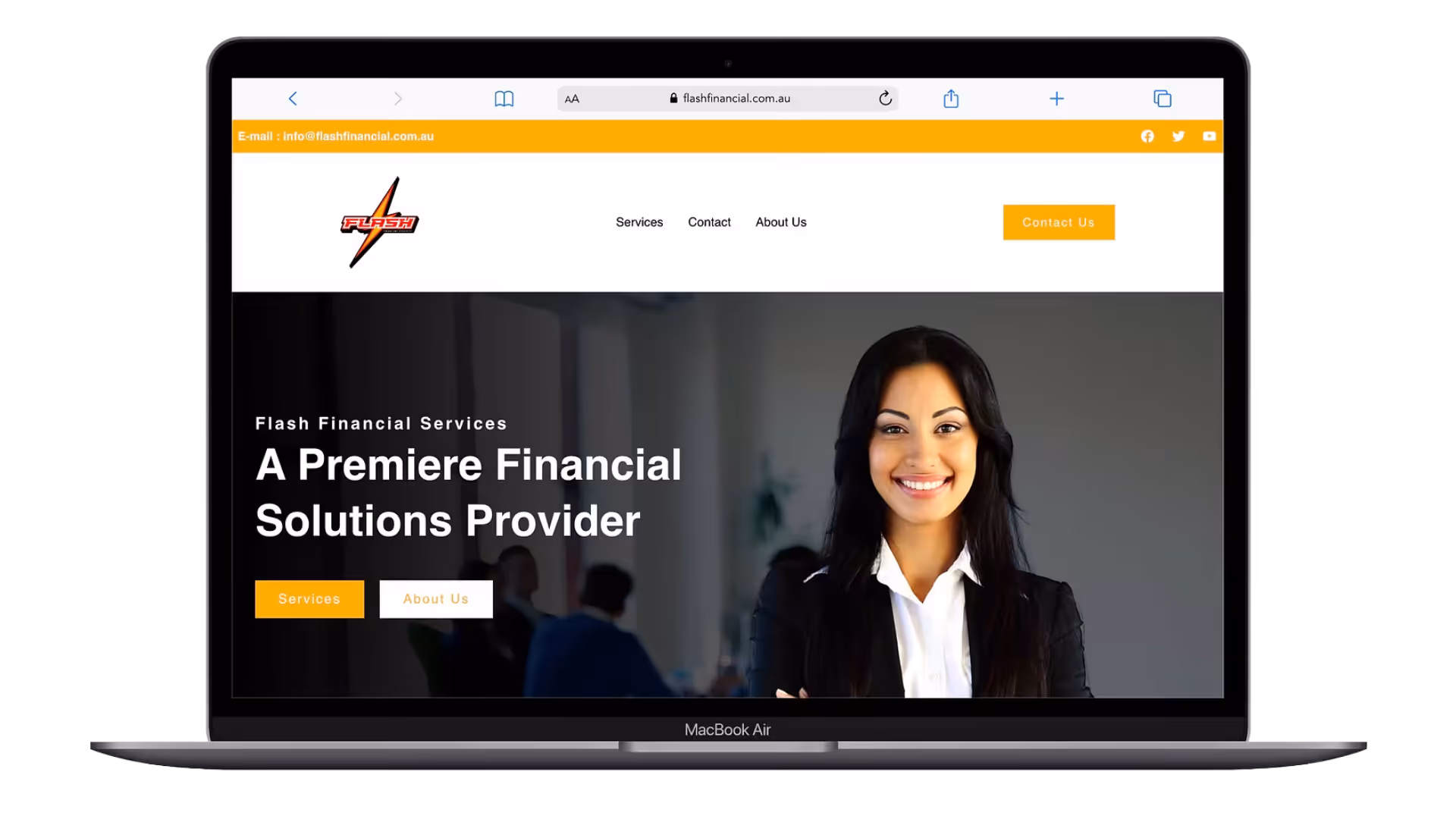 Flash Financial desktop website