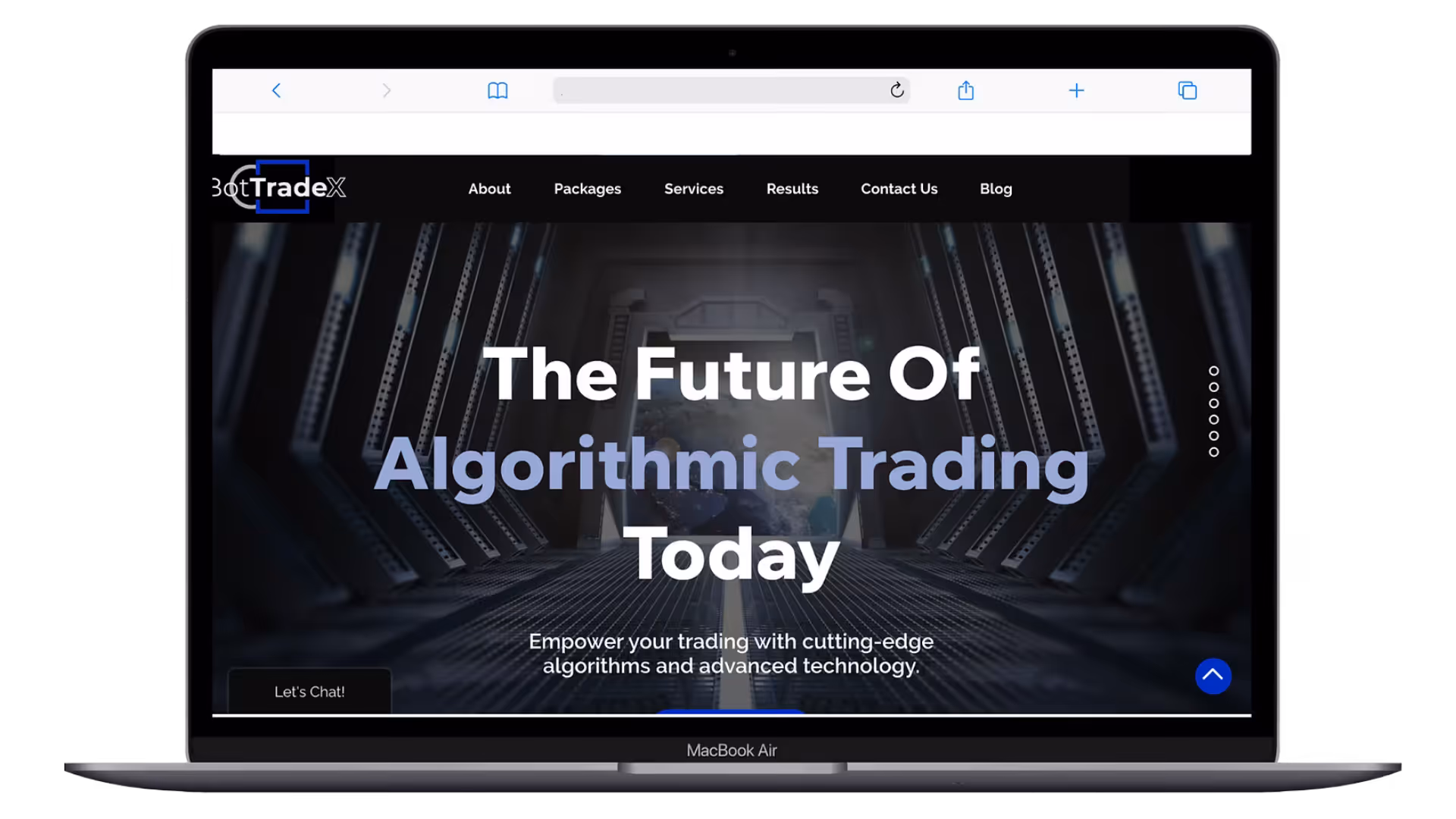 Bot Trade X desktop website