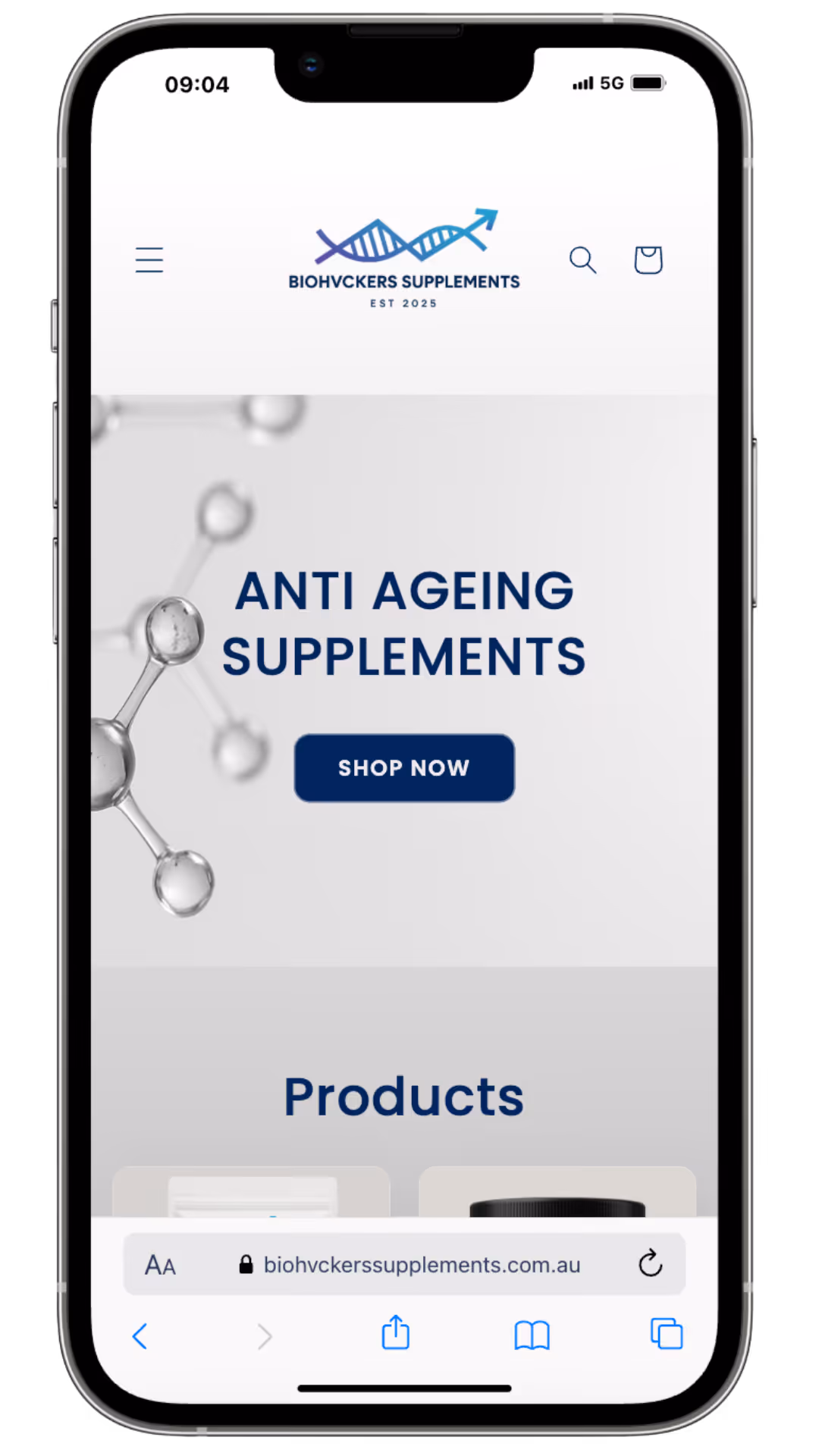 Biohvckers mobile website